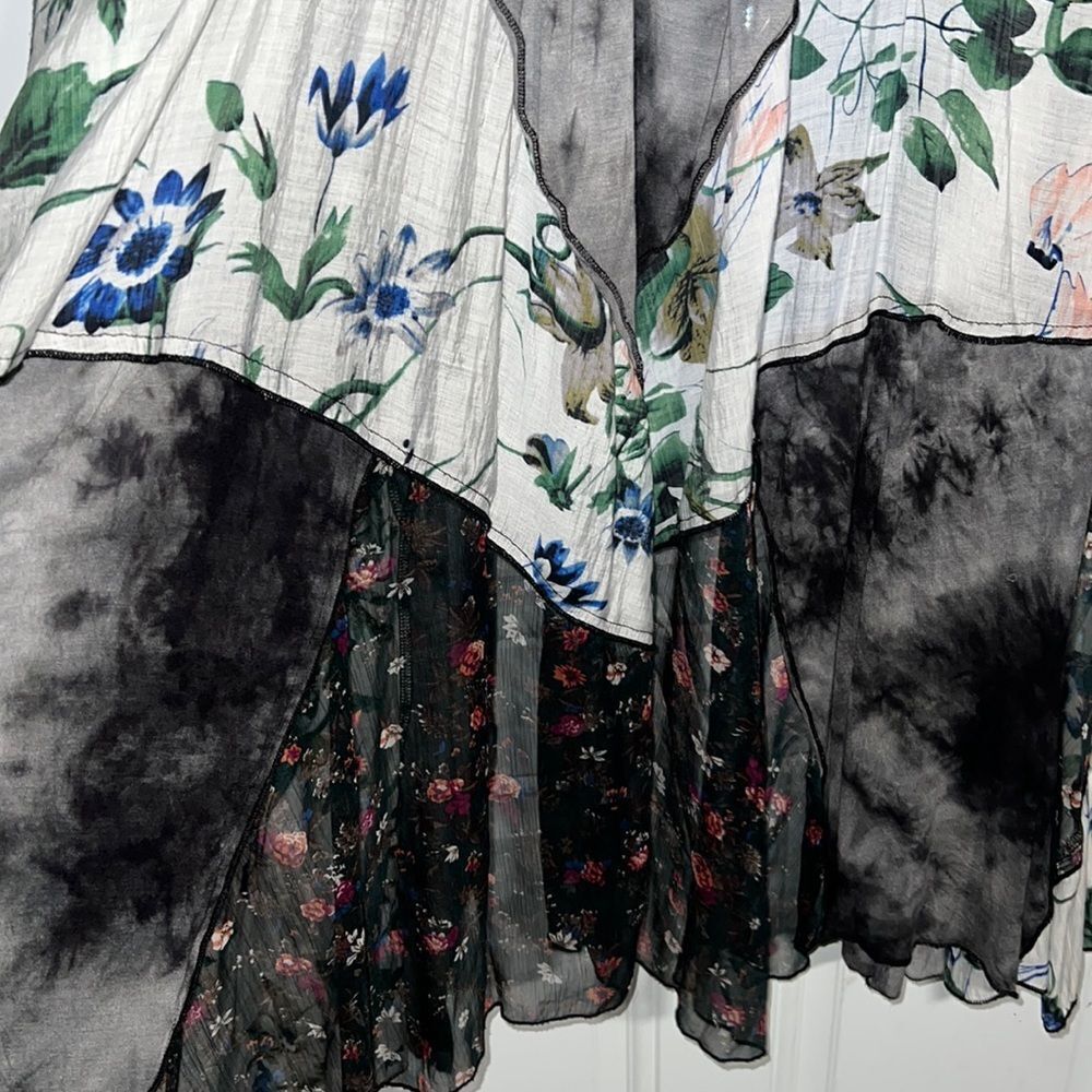 Fleur De Lis Boho Patchwork Vest Flowy Lagenlook.… - image 7